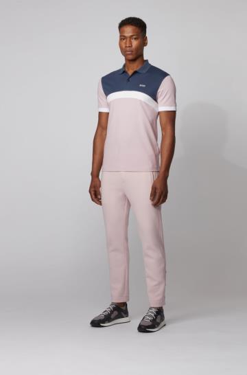 Koszulki Polo BOSS Slim Fit Głęboka Różowe Męskie (Pl25404)
